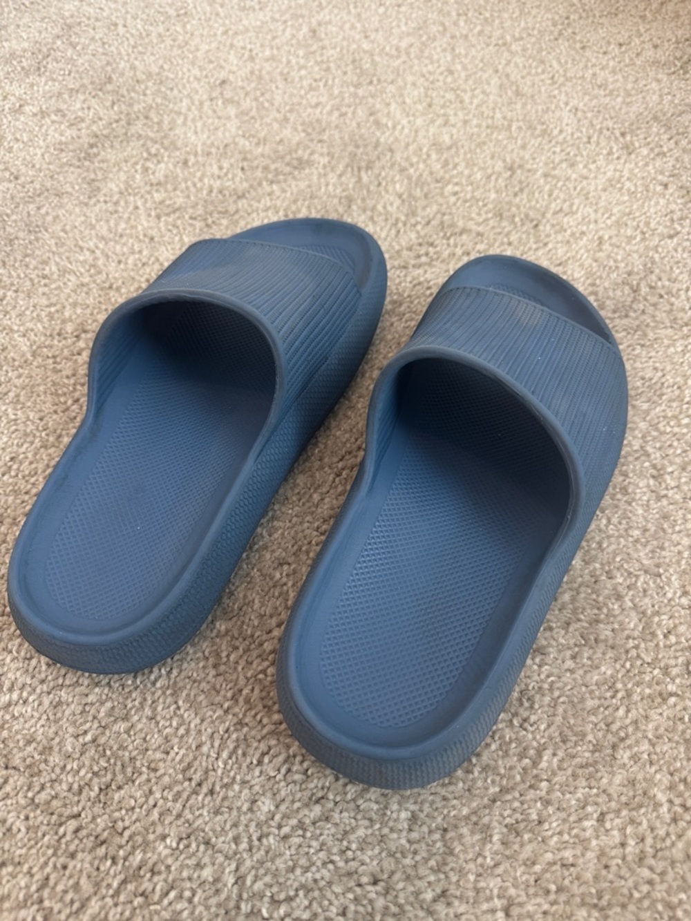 Youth Navy Blue Slide Sandals - Picture 3 of 5